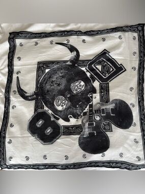 Diesel Skull and Guitar Scarf